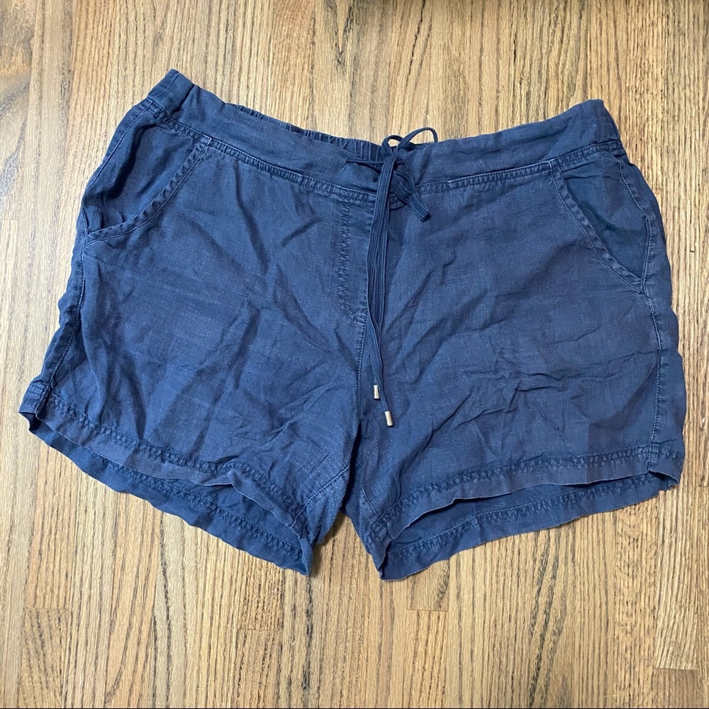 Tommy Bahama Navy Linen Shorts 14